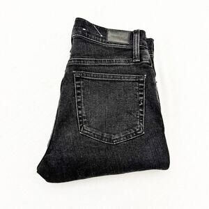 Something Navy Black Charcoal Split Hem Skinny Denim Jeans K5094 Size 25